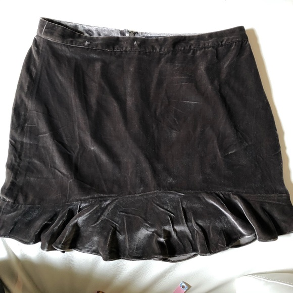 Madewell Gunmetal Silk & Viscose Lined Skirt Size 12 - Picture 3 of 7